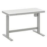 Tresanti Tessa 119.4 cm (47 in.) Adjustable Height Desk with LED Lighting, White product image 2
