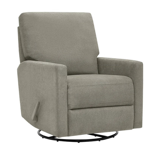 True Innovations Paxley II Grey Fabric Swivel Glider Recliner