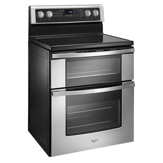 Whirlpool 30 in 6.7 cu ft. Stainless Steel Electric Double Oven Range with True European Convection