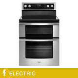 Whirlpool 30 in 6.7 cu ft. Stainless Steel Electric Double Oven Range with True European Convection product image 2