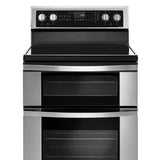 Whirlpool 30 in 6.7 cu ft. Stainless Steel Electric Double Oven Range with True European Convection product image 5
